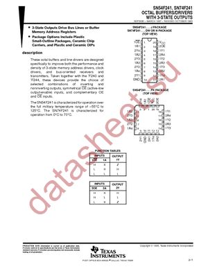 SN74F241NSR datasheet  